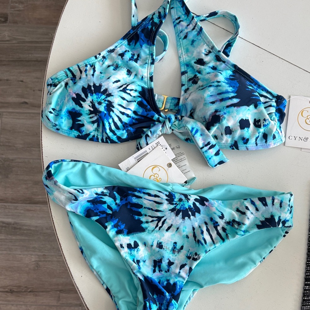CYN Blue Tie-Dye Bikini Set